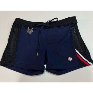 Breedwell Locker Room Mesh Panel Short in navy blue